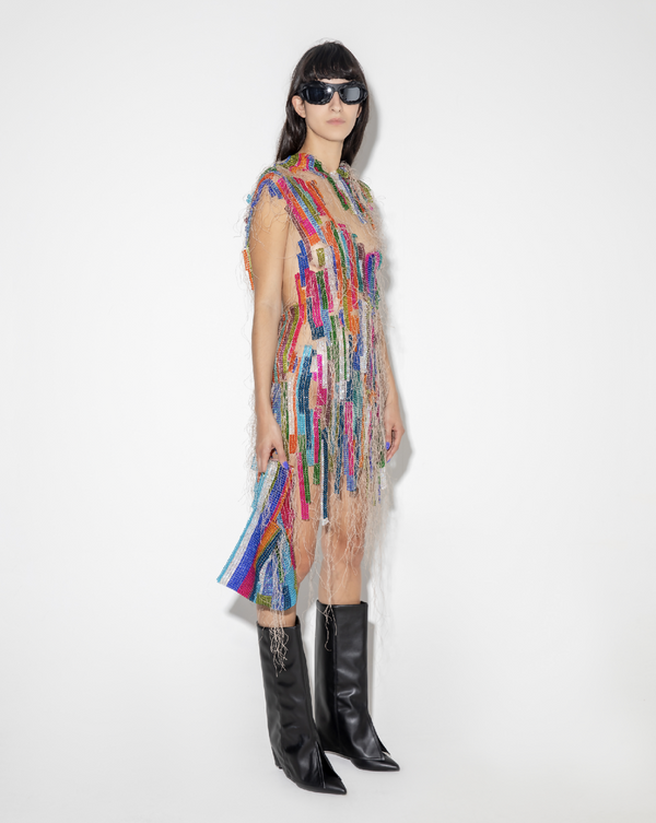 Parallel Beaded Dress