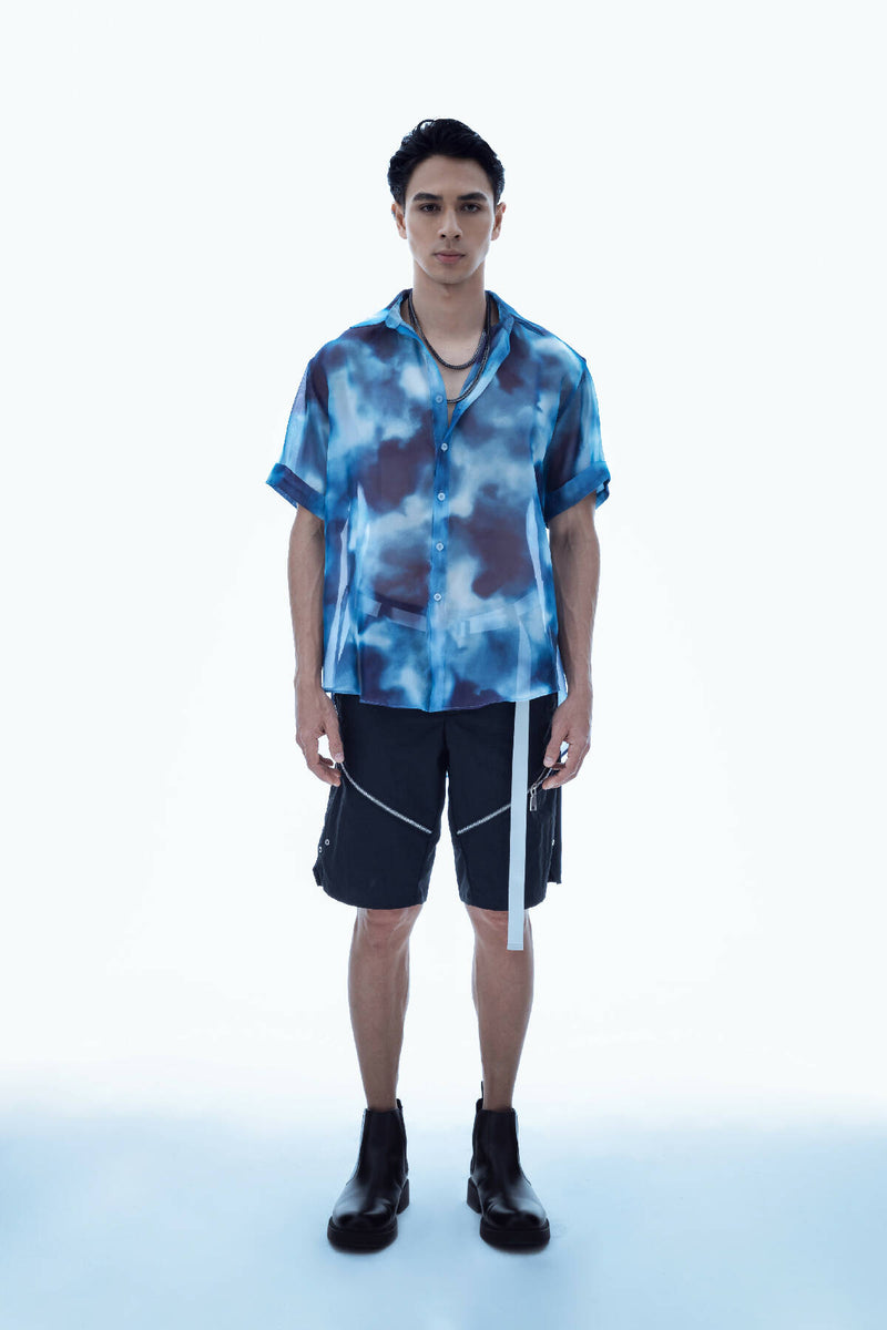 Slashed Track Shorts