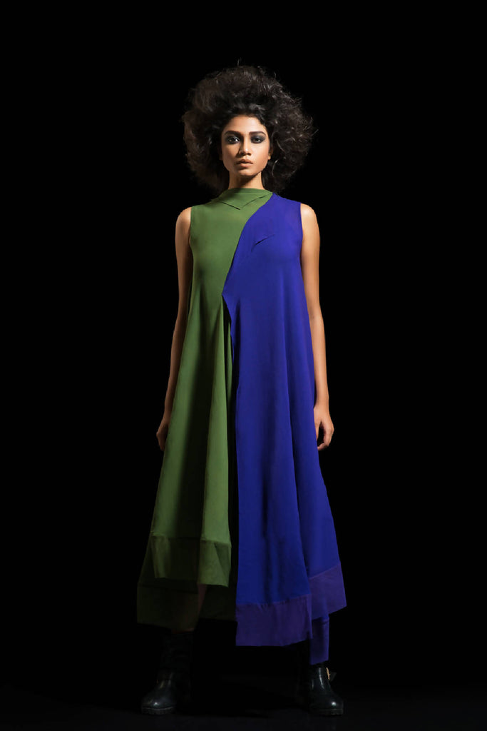 Olive & Blue Kurta Dress