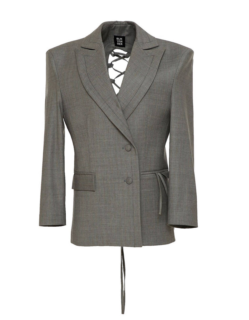 Gray Laced Blazer