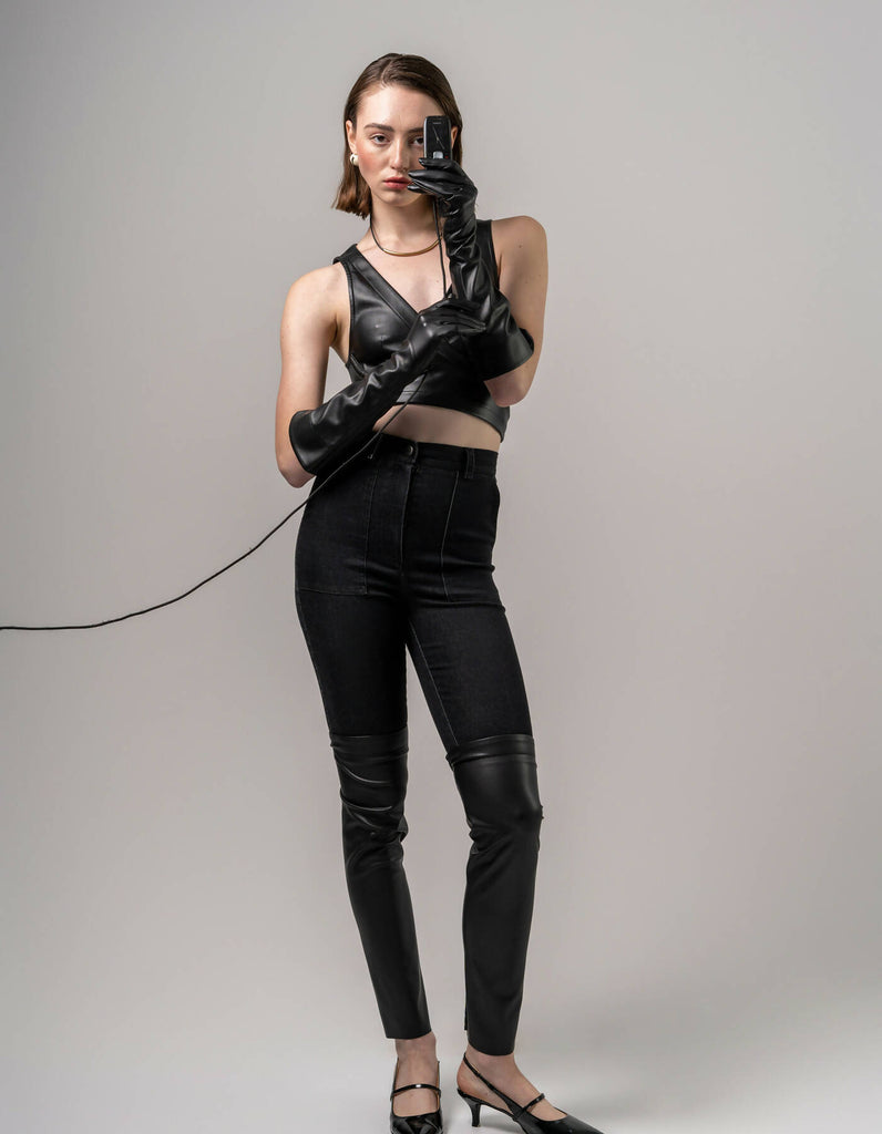 Slim-fit denim pants