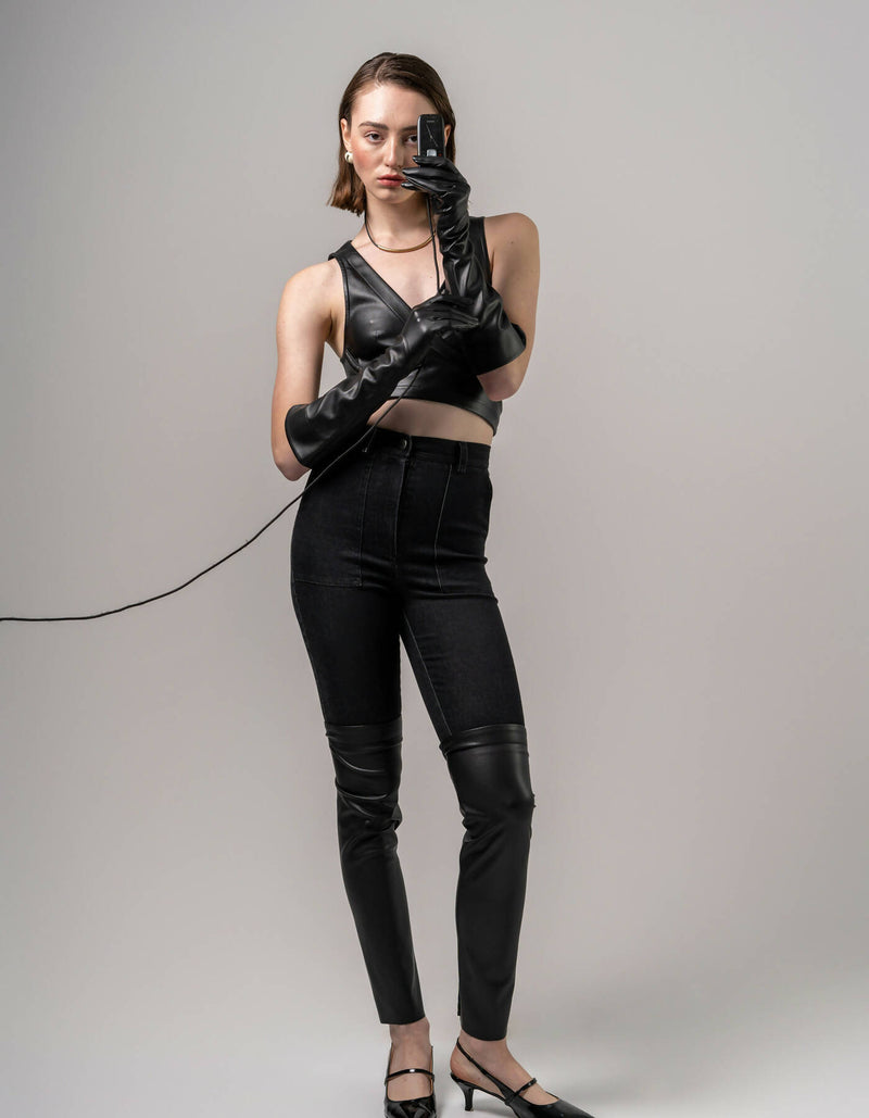 Slim-fit denim pants