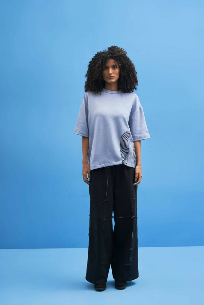 Black Shoji All-Over Patchwork Trousers