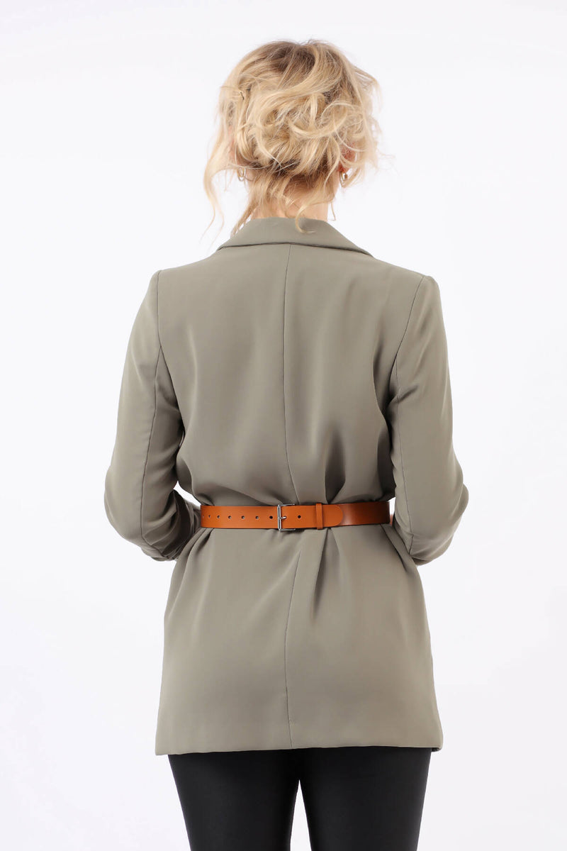 Leather Slim Envelope Belt Bag