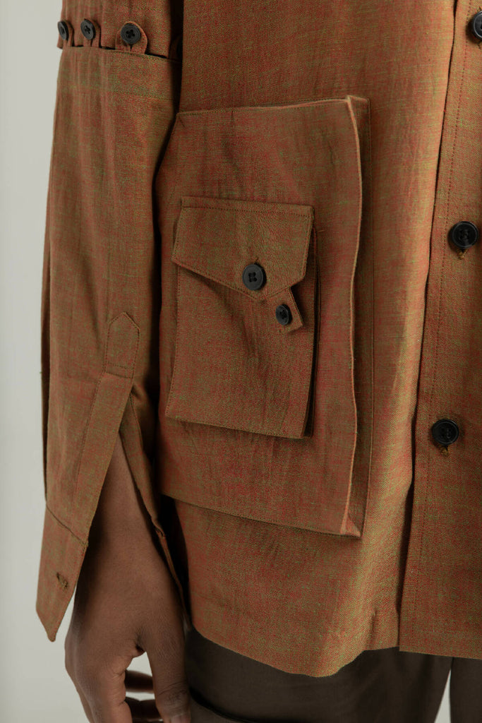Dhup-Chav Detachable Sleeve Handmade Shirt