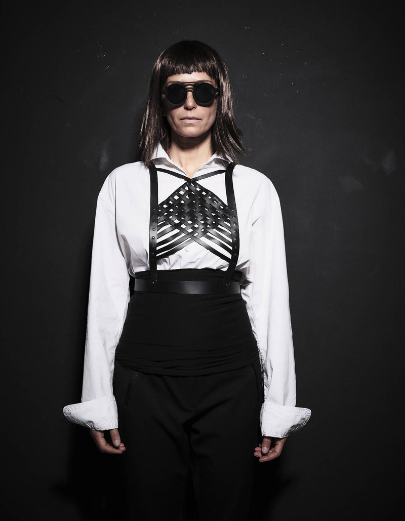 Leather Body Harness Vest Karma