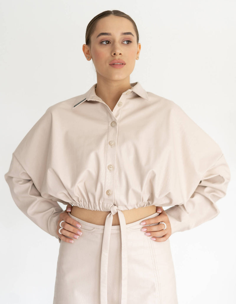 A-Silhouette Mini Skirt beige