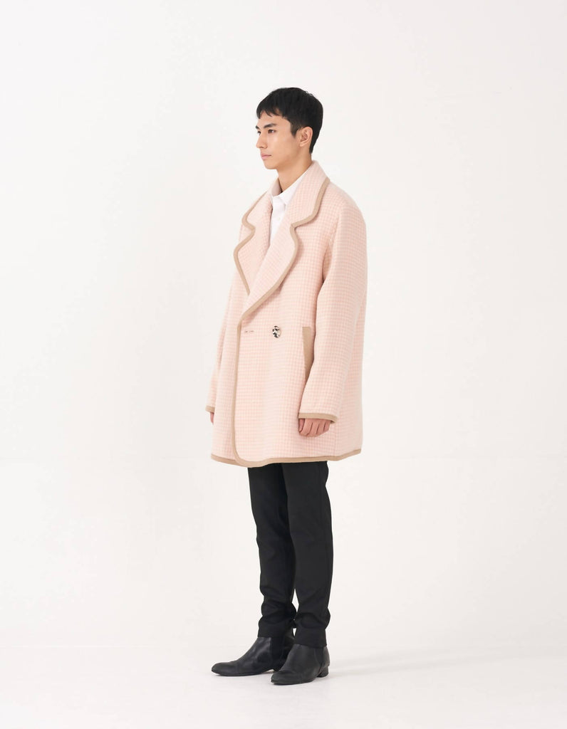 Houndstooth Alpaca Coat