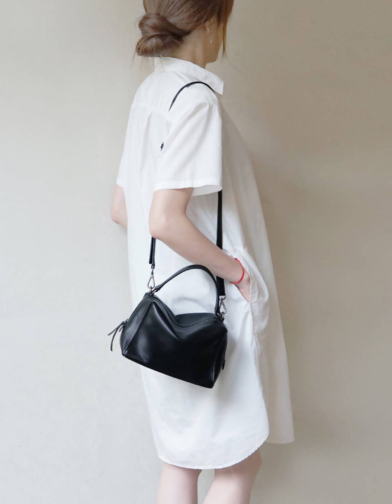 Mini Valley Cube Shoulder Bag-Black