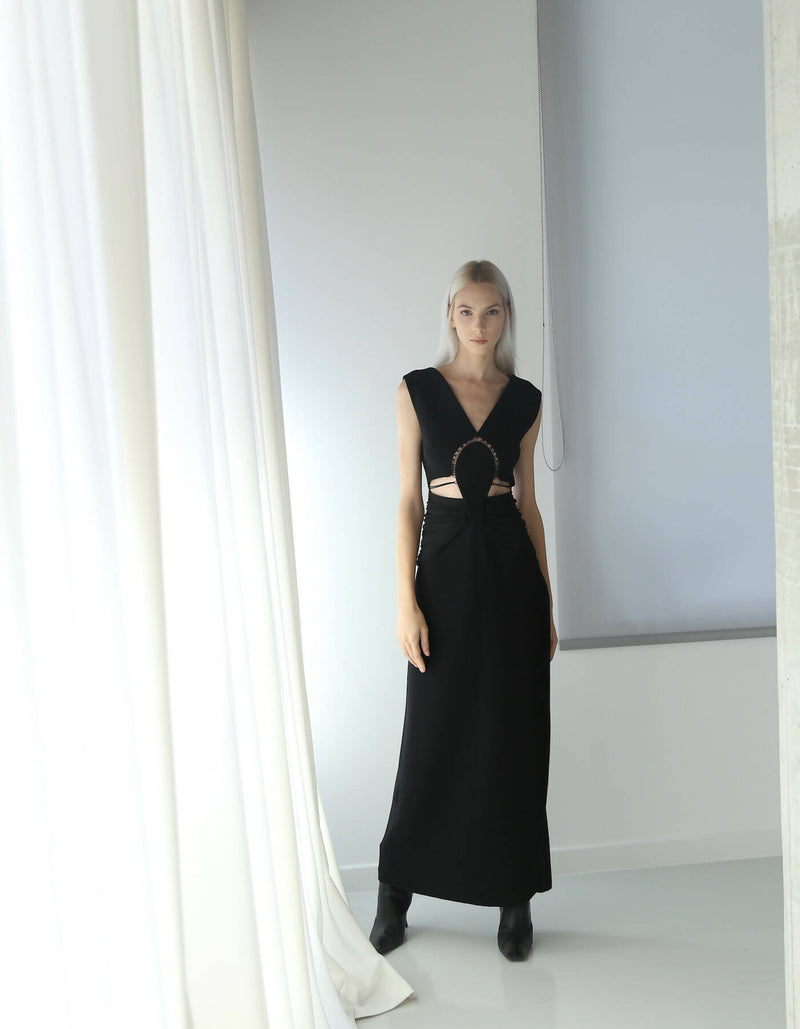 Calypso Black Long Dress