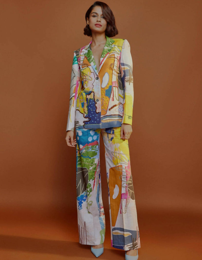 Doodle Embroidered Blazer