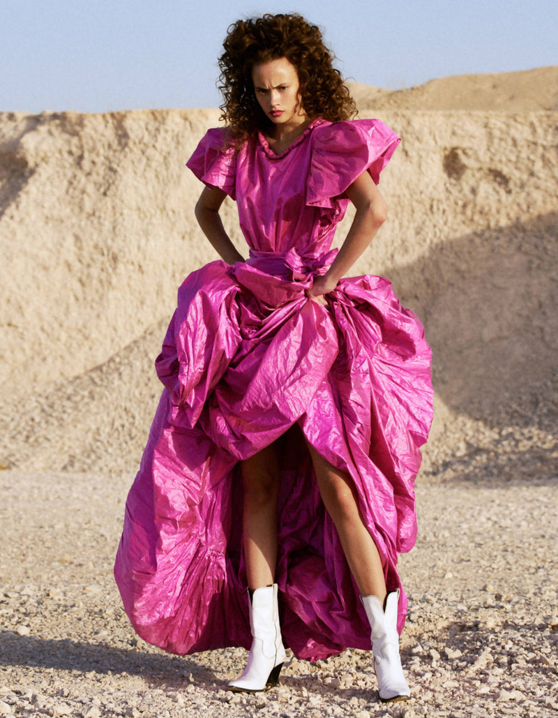 Vogue Pink Balloon Dress