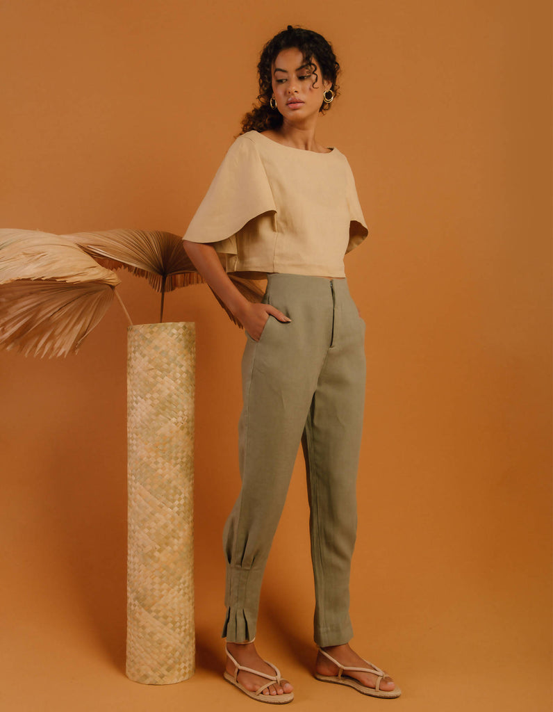 Pregas 100% Linen Pants