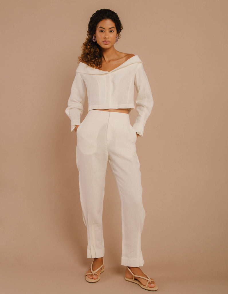 Pregas 100% Linen Pants