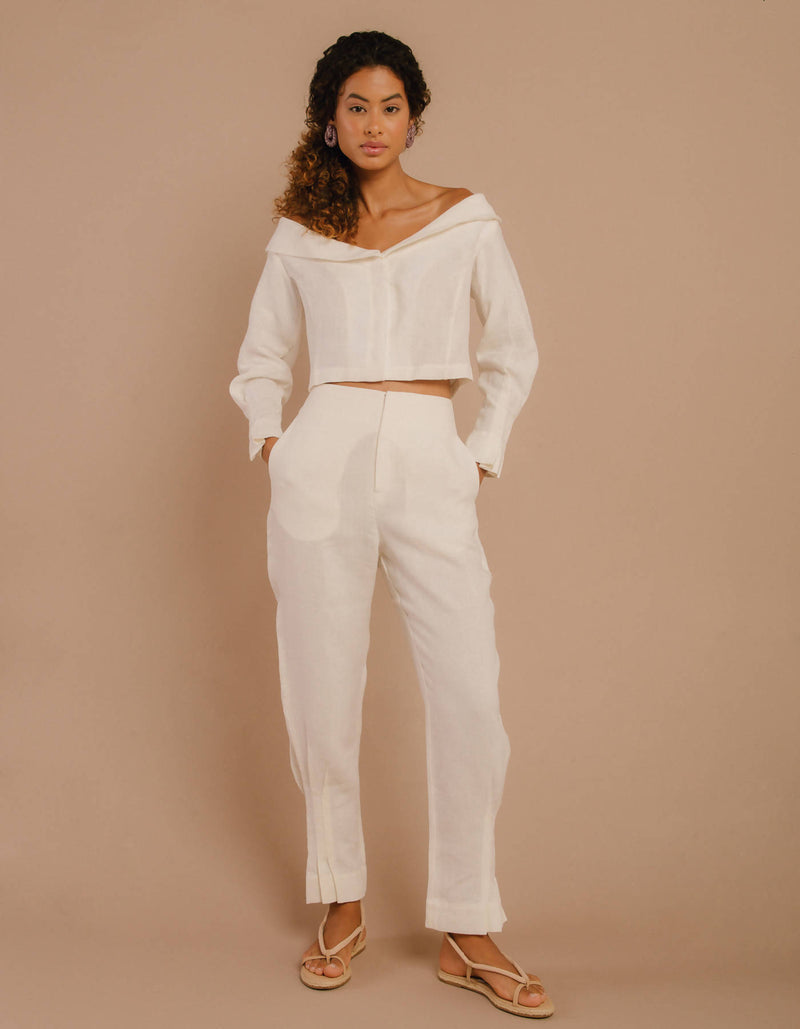 Pregas 100% Linen Pants
