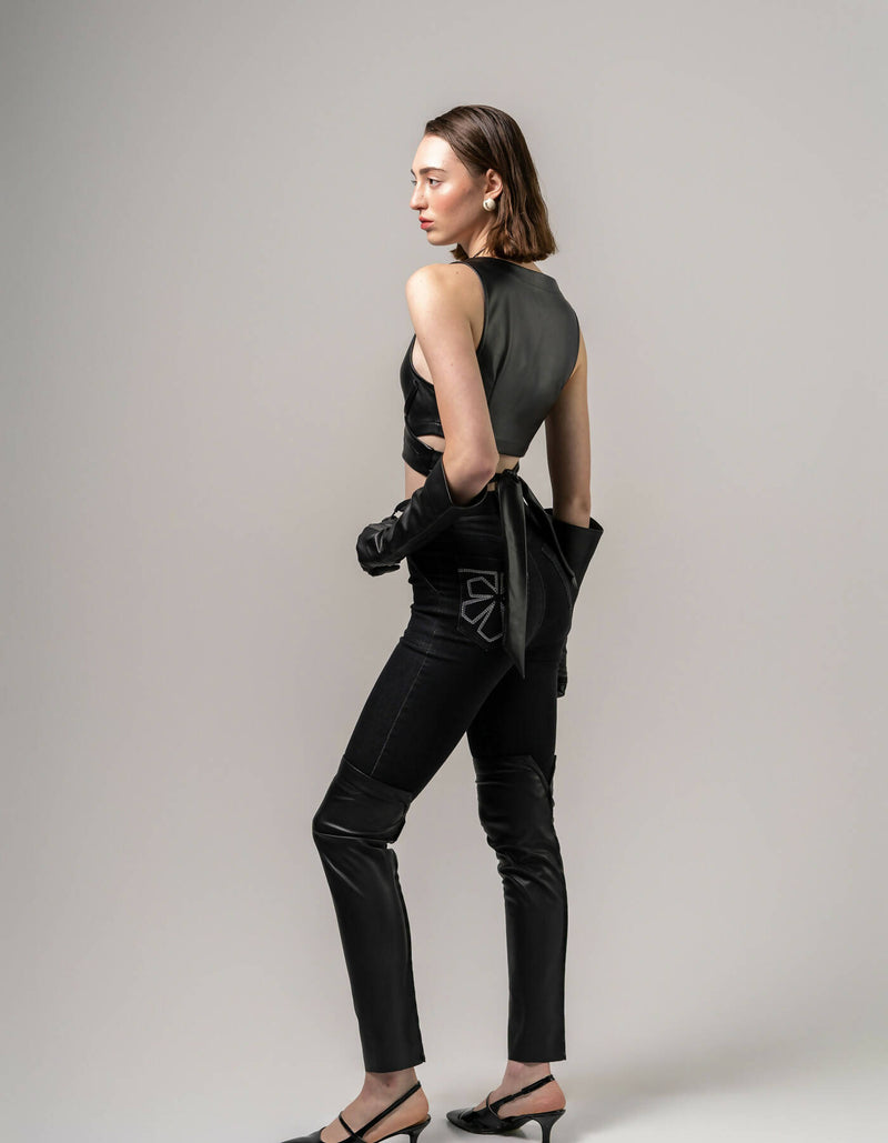 Slim-fit denim pants