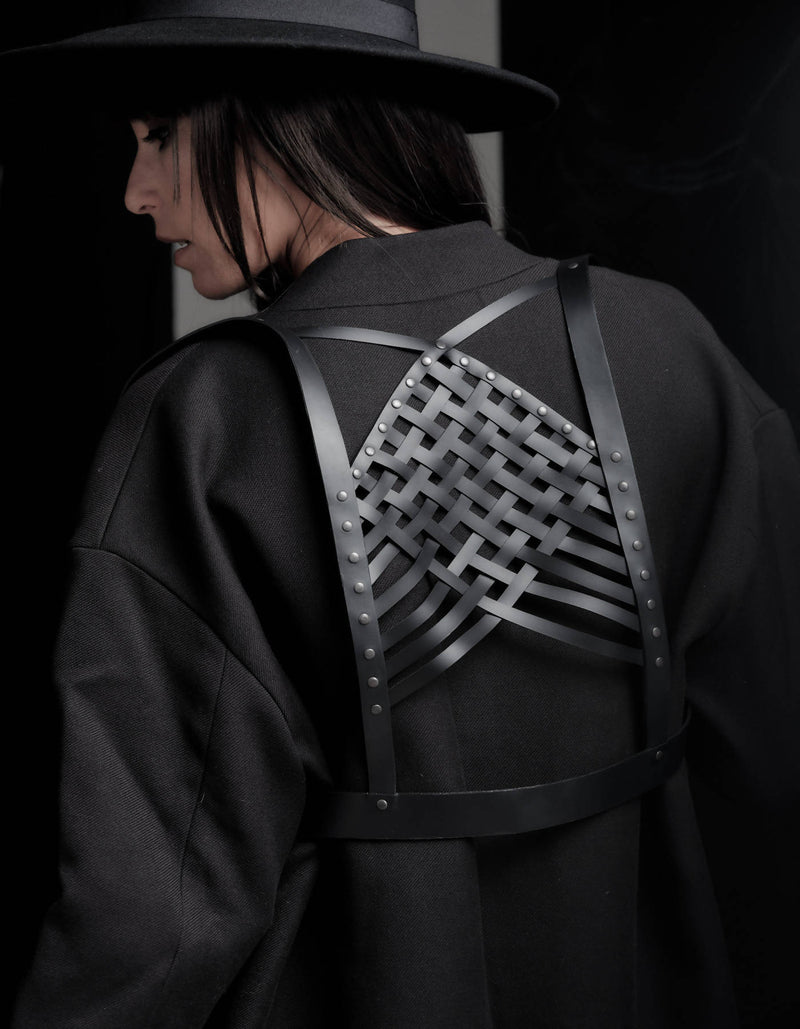 Leather Body Harness Vest Karma