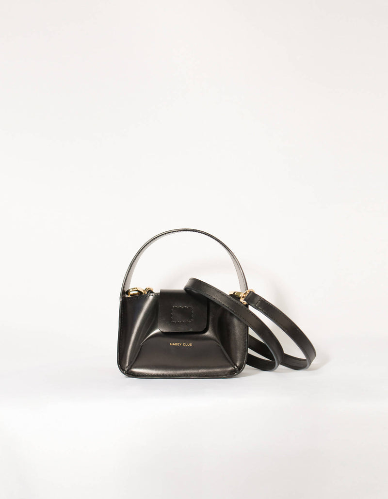Black Leather Mini Bag