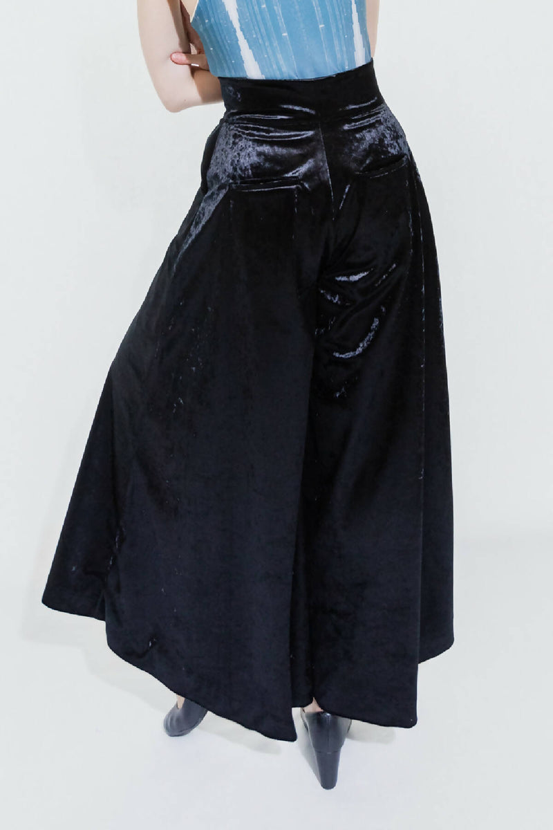 Straight Leg Velvet Trousers