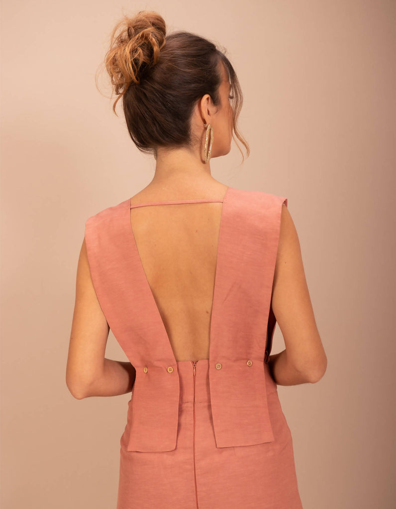 Monument Linen Blend Dress