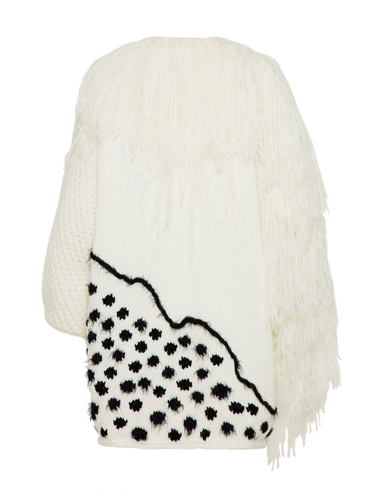 Knitted White Cardigan