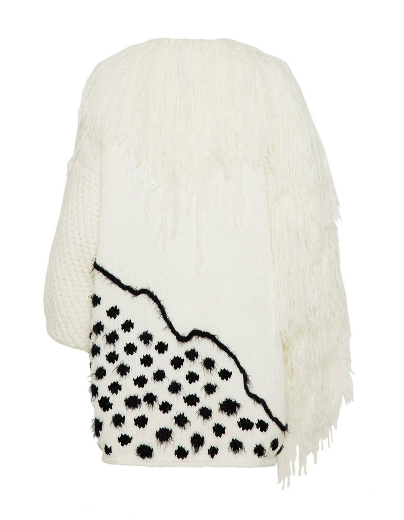 Knitted White Cardigan