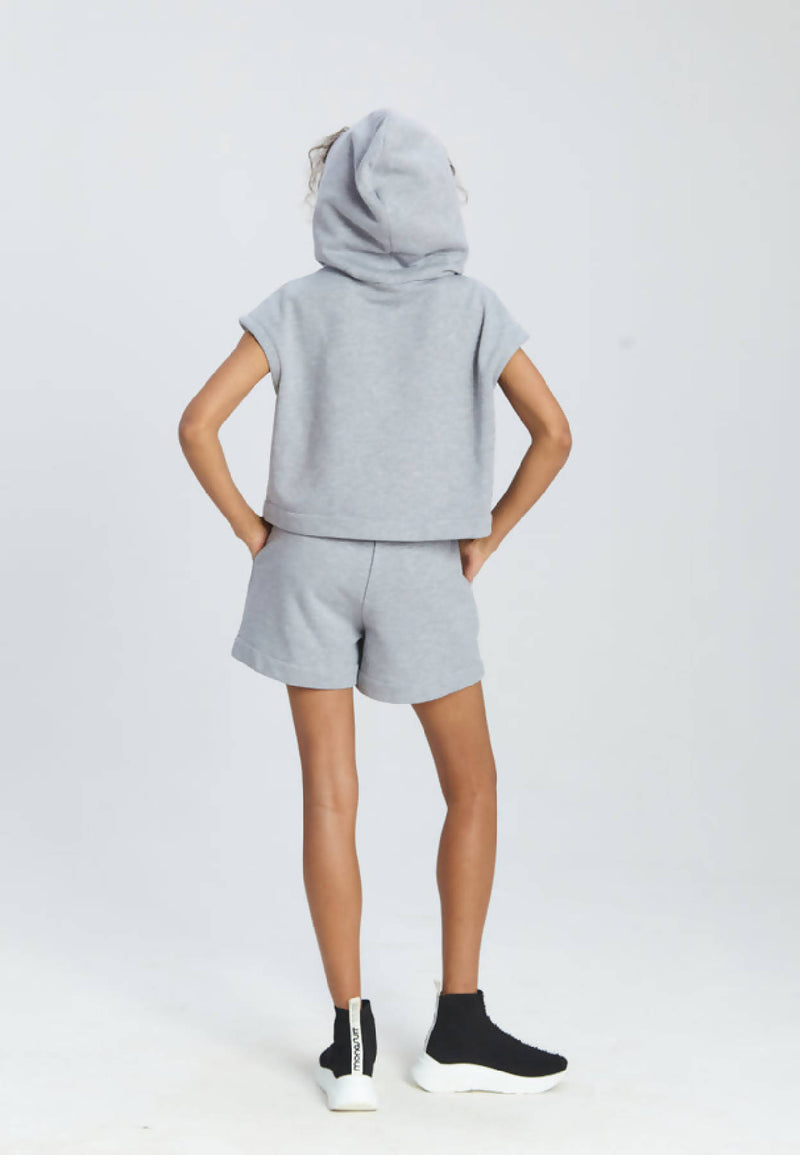 Top Tunic Grey Cotton Oversize