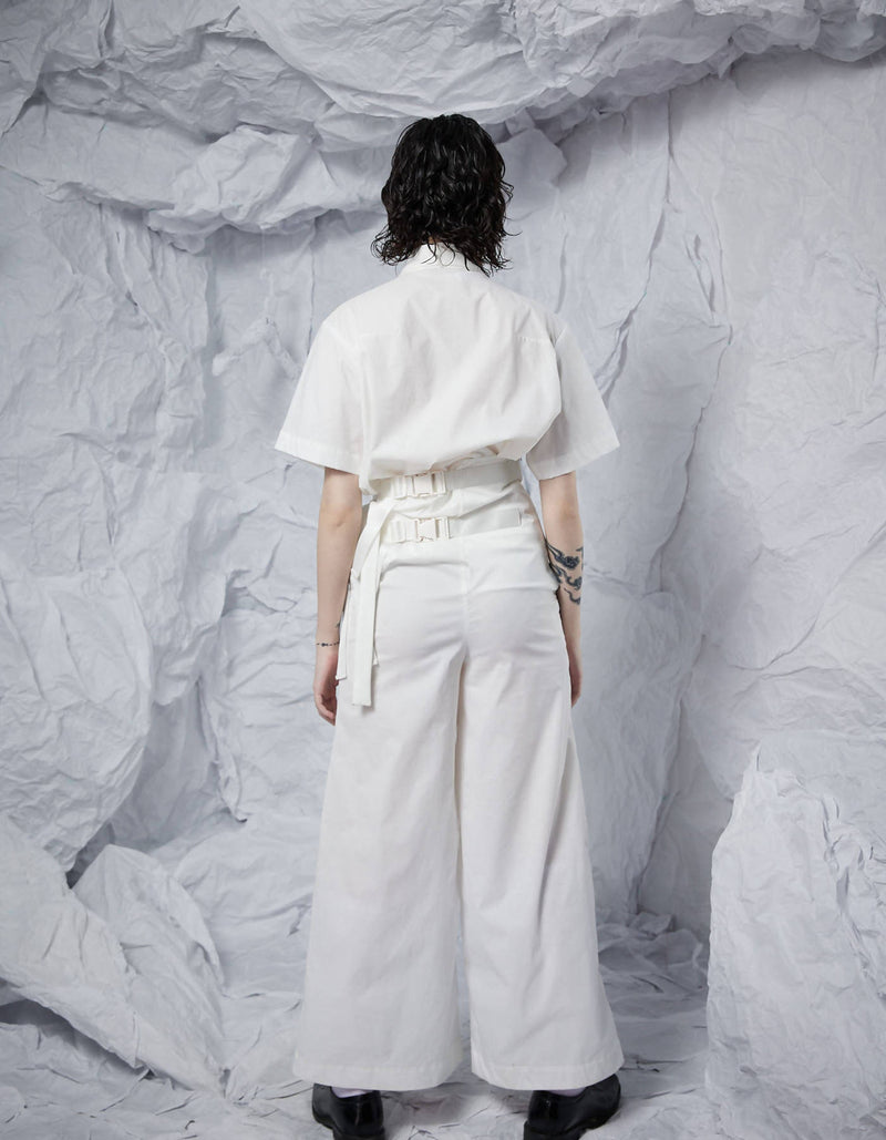 Half Waistcoat Wide-Leg Trousers