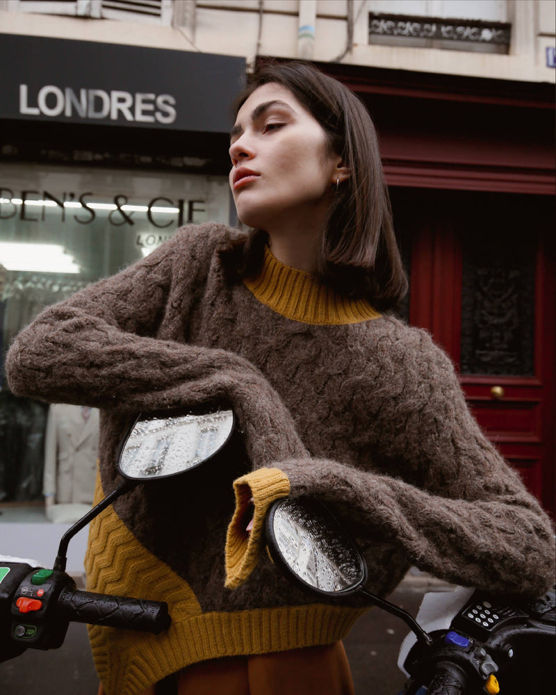 Opposites Alpaca Asymmetric Jumper