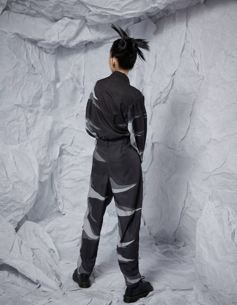 Multi-Layers Harlem Pants With Pockets In 2D Black