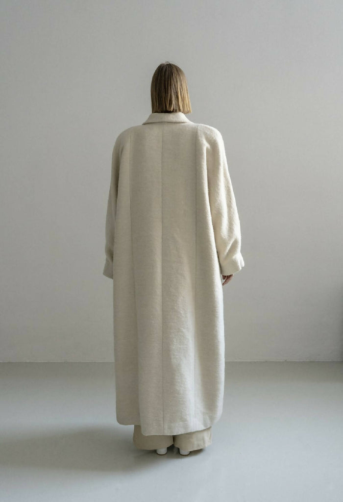 KOSIV CREAM HEMP WOOL COAT