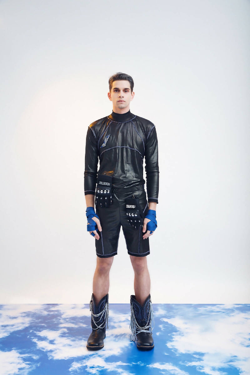 BLACK STRETCH DIVING SUIT