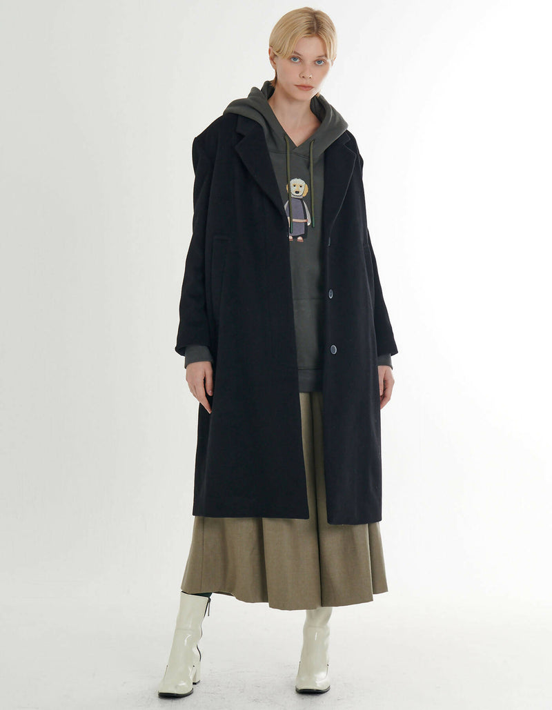 Cashmere Loose Fit H-Line Coat