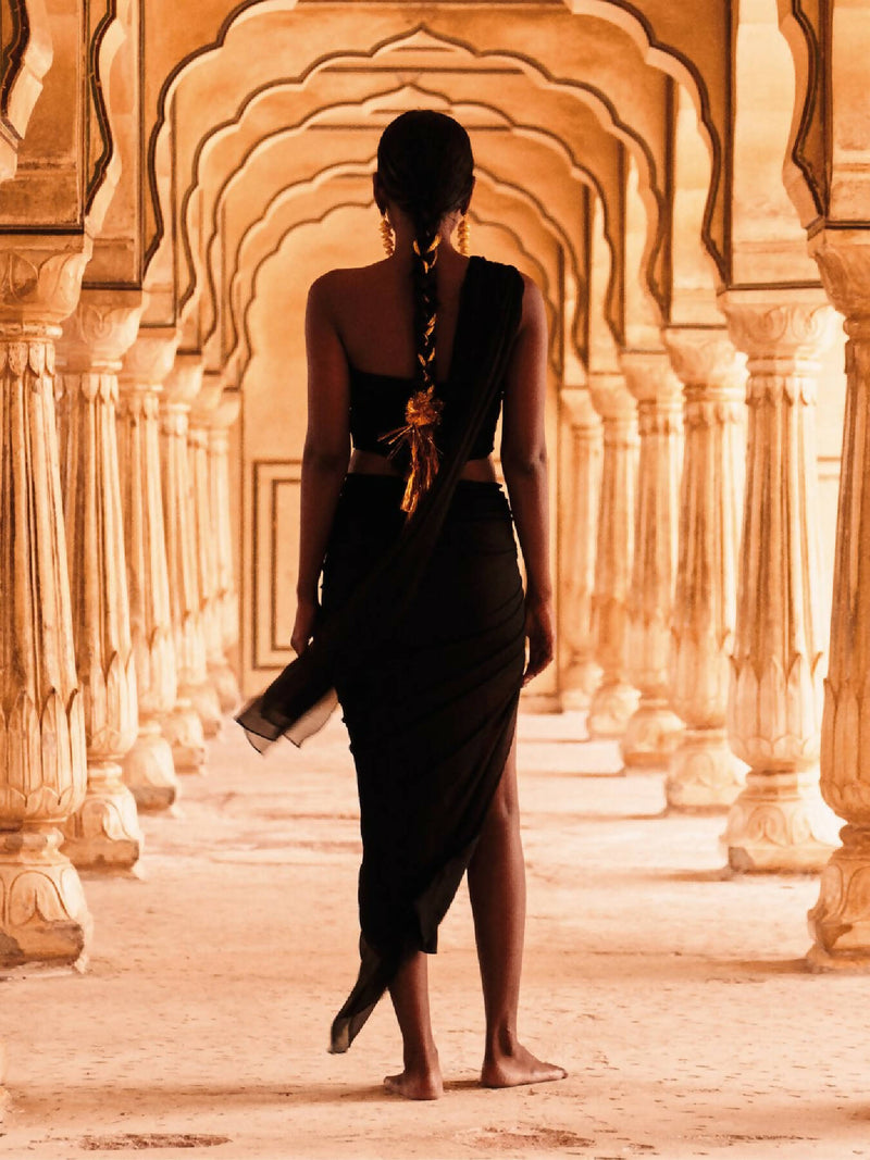 Silk Chiffon Midi Skirt