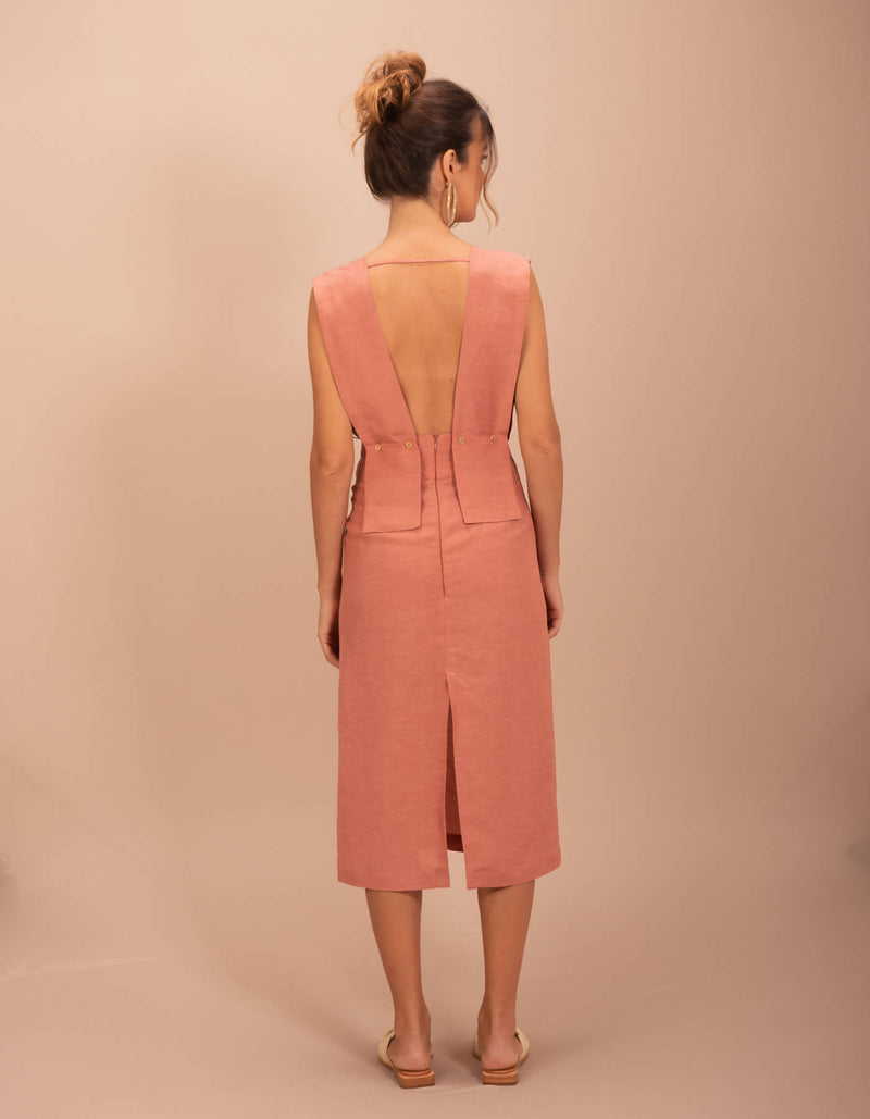 Monument Linen Blend Dress