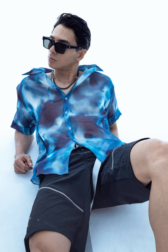 Slashed Track Shorts