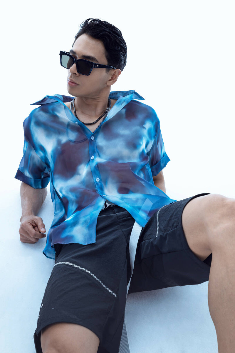 Slashed Track Shorts