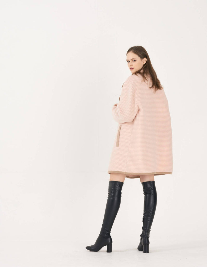 Houndstooth Alpaca Coat