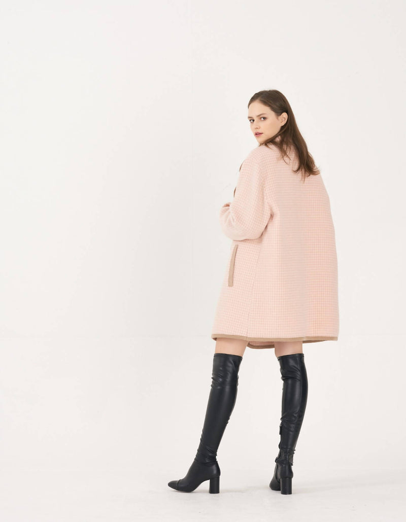 Houndstooth Alpaca Coat