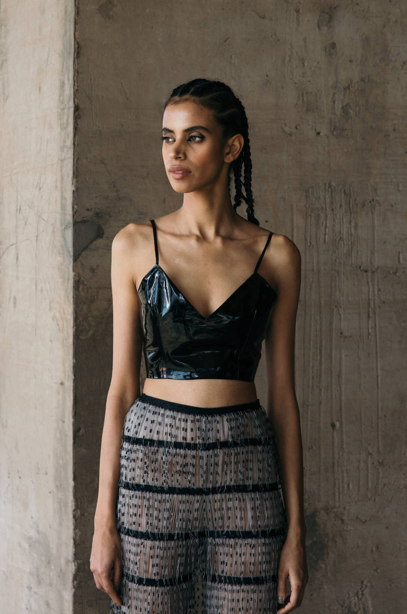 Patented Leather Top