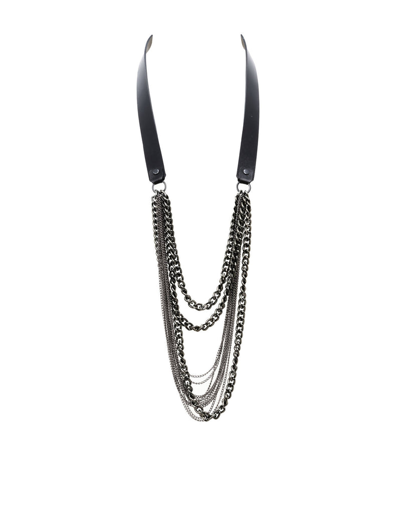 Zaha Leather Chain Necklace Vol. 1