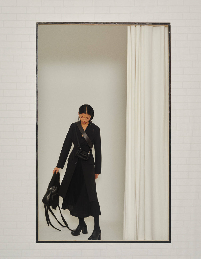 Black Leather Mini Bag