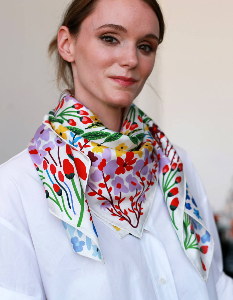 Silk Scarf of Blooms